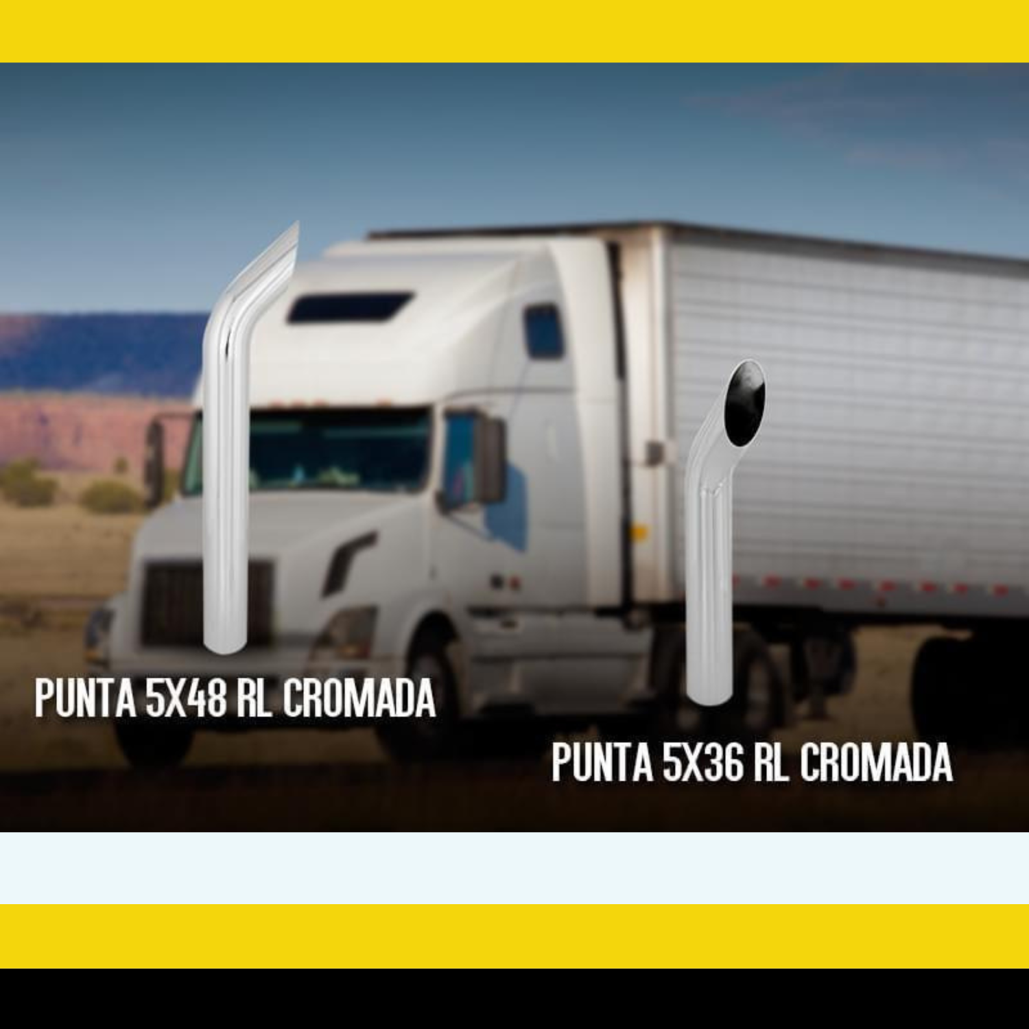 PUNTAS PARA EXOSTOS DE CAMIONES CROMADAS 2