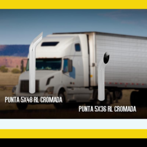 PUNTAS PARA EXOSTOS DE CAMIONES CROMADAS 2