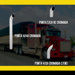 PUNTAS PARA EXOSTOS DE CAMIONES CROMADAS 3